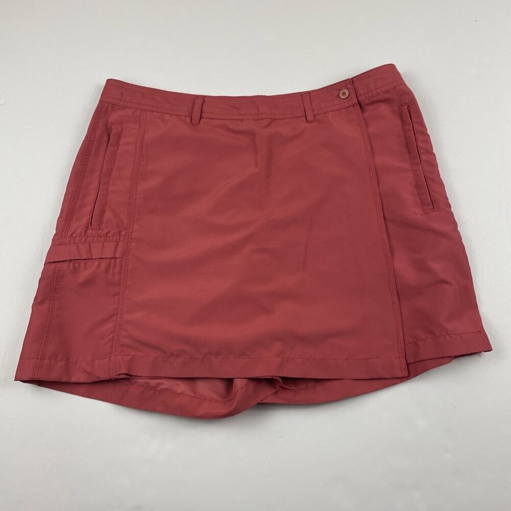 Sportif Wrap Skort Women’s 8 Zip Pockets Active Tennis Golf Polyester Pink
